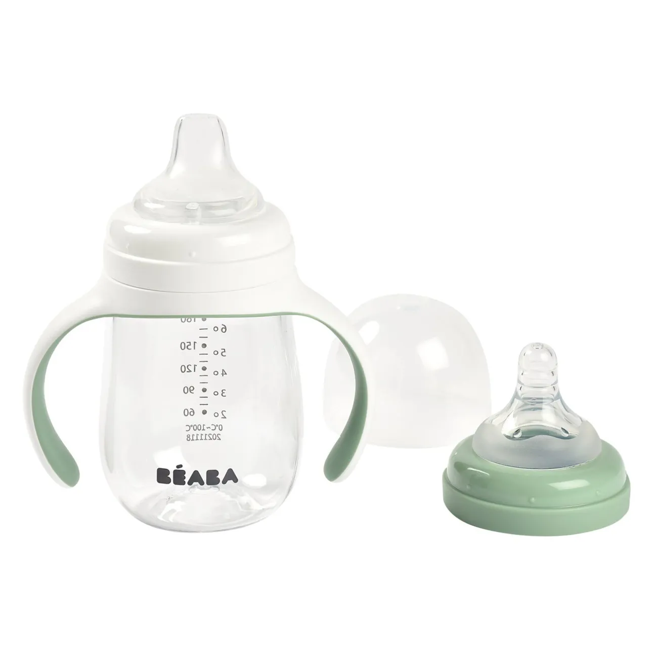 Biberon D'Apprentissage 2 En 1 210 Ml Sage Green