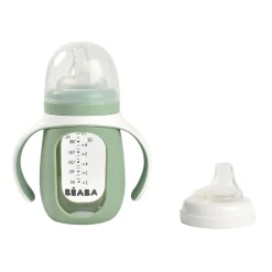 Biberon Verre D'Apprentissage 210 Ml Sage Green