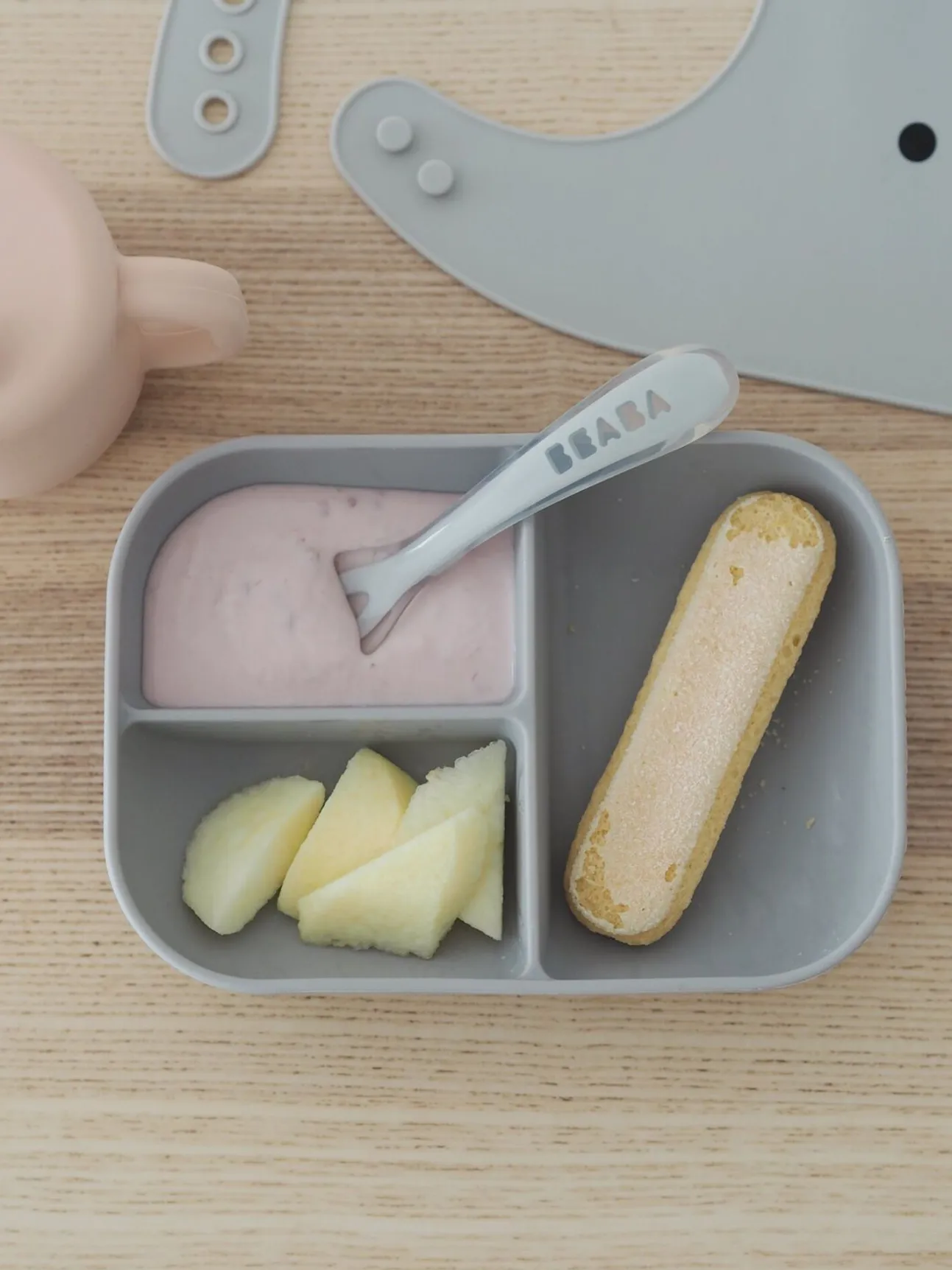 Coffret D'Apprentissage Silicone + Tasse Pink